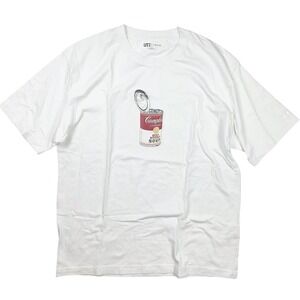 UNIQLO Andy Warhol NY POP ART Campbell Soup Short Sleeve Shirt Men's Size Large